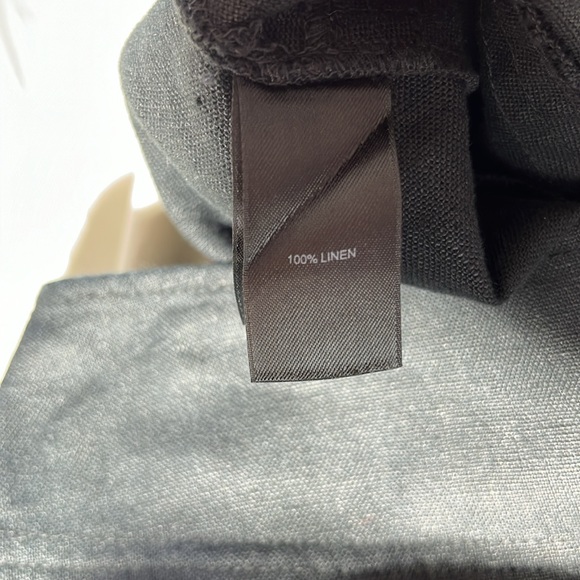 CITY UNLTD. Black 100% Linen Layered Seam Aline Flare Skirt Size 6P - Picture 4 of 5